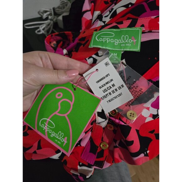 NWT Pappagallo Womens Multicolor Floral Long Sleeve Dress Medium Stretch Boho - Picture 6 of 12